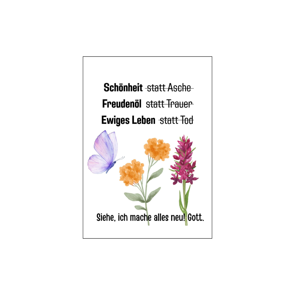 Postkarte Jahreslosung 2026 - Blumen