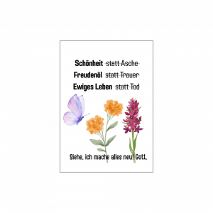 Postkarte Jahreslosung 2026 - Blumen